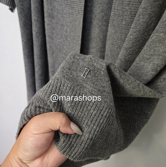 Kit and Ace Cashmere Merino Wool Gray Comforter Wrap Cardigan Sweater - Picture 6 of 7